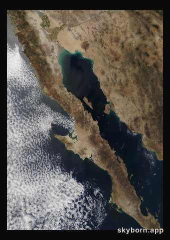 The Earth on 12 May 2004 · Baja California