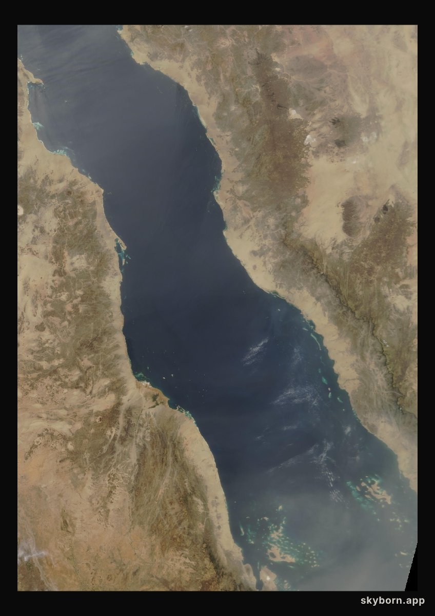 The Earth on 16 May 2004 · Red Sea