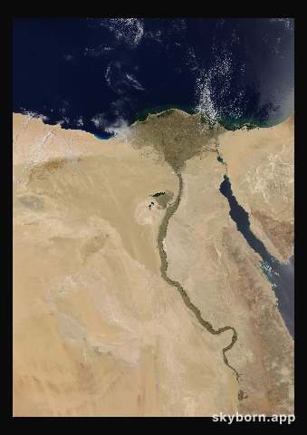 The Earth on 23 May 2004 · Nile Delta and Sinai
