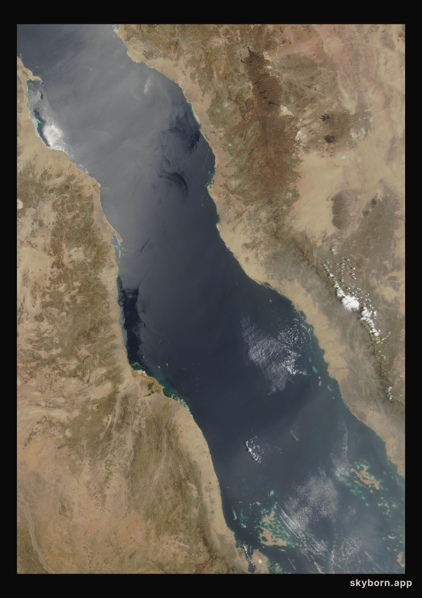 The Earth on 25 May 2004 · Red Sea