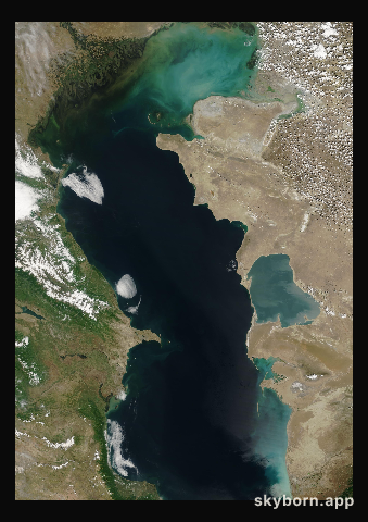 The Earth on 26 May 2004 · Caspian Sea