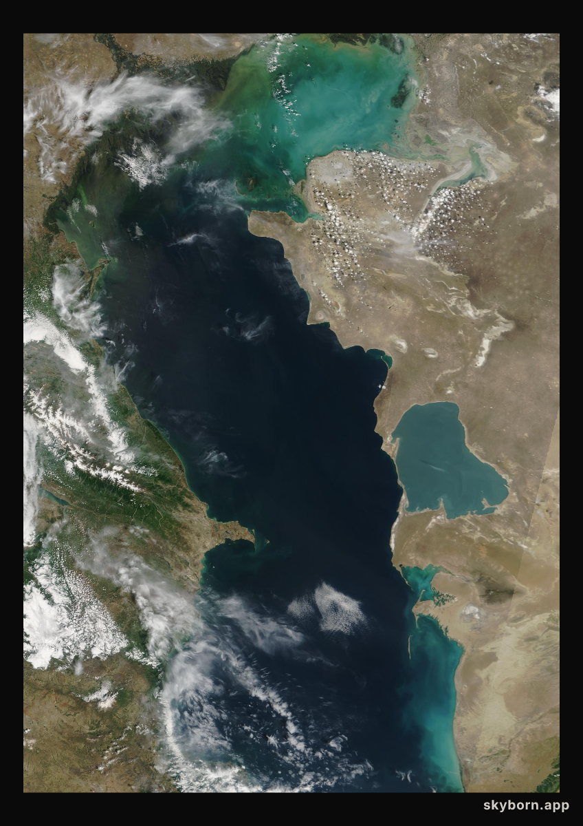 The Earth on 27 May 2004 · Caspian Sea