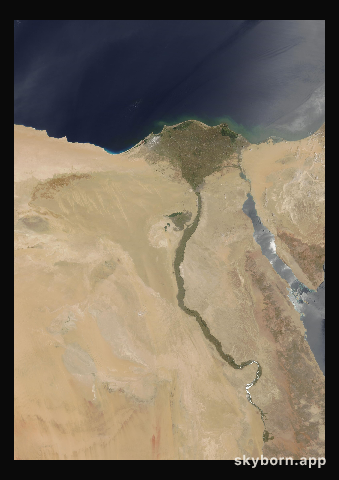 The Earth on 30 May 2004 · Nile Delta and Sinai