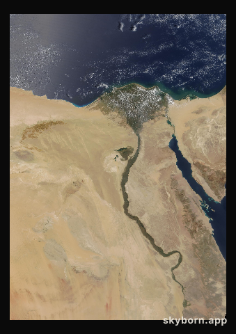 The Earth on 2 June 2004 · Nile Delta and Sinai