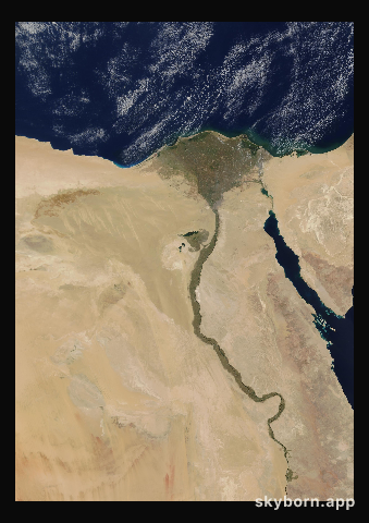 The Earth on 3 June 2004 · Nile Delta and Sinai