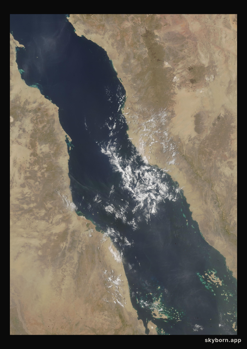 The Earth on 9 June 2004 · Red Sea