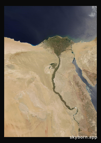 The Earth on 15 June 2004 · Nile Delta and Sinai
