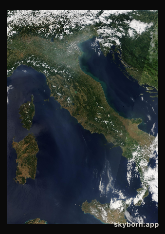 The Earth on 18 June 2004 · Italy and the Adriatic