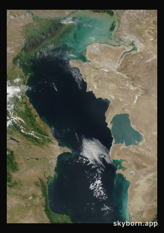 The Earth on 20 June 2004 · Caspian Sea