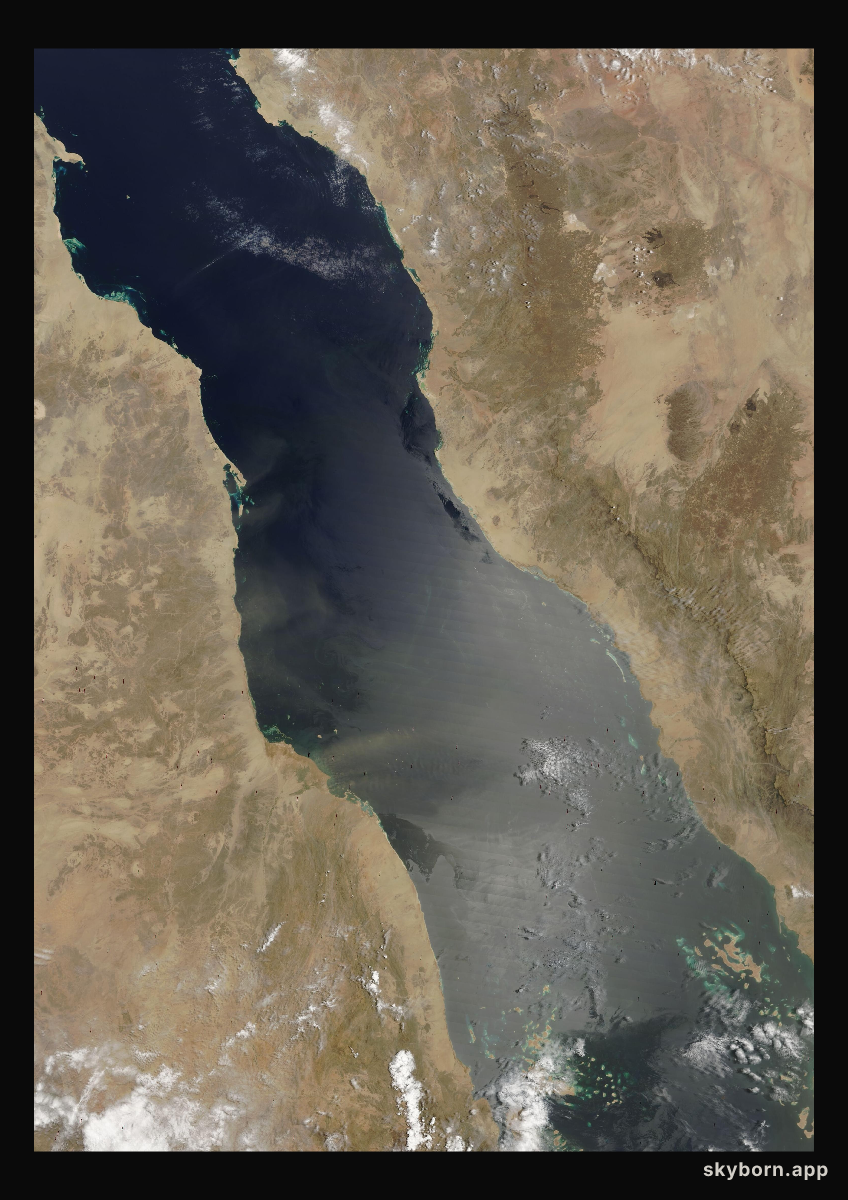 The Earth on 21 June 2004 · Red Sea