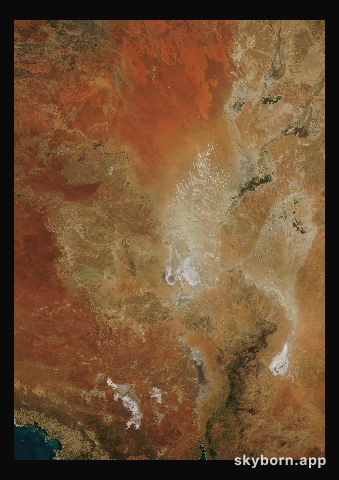 The Earth on 27 June 2004 · Lake Eyre, Australia