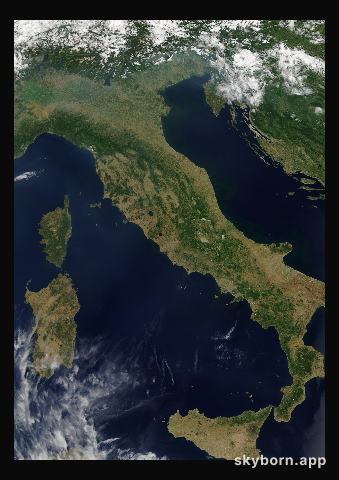 The Earth on 28 June 2004 · Italy and the Adriatic
