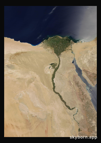 The Earth on 1 July 2004 · Nile Delta and Sinai