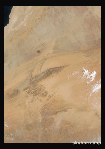 The Earth on 7 July 2004 · Eye of the Sahara, Mauritania