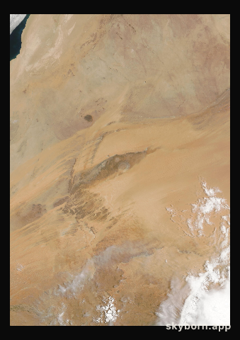 The Earth on 14 July 2004 · Eye of the Sahara, Mauritania