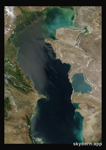The Earth on 16 July 2004 · Caspian Sea