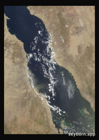 The Earth on 18 July 2004 · Red Sea