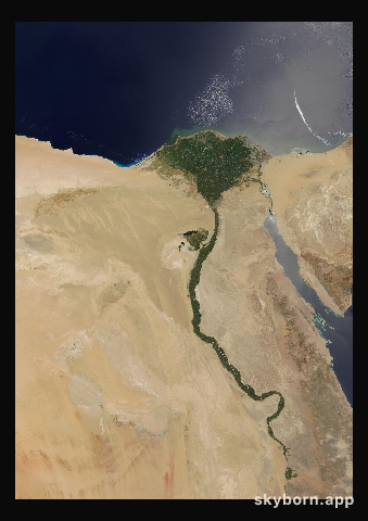 The Earth on 24 July 2004 · Nile Delta and Sinai