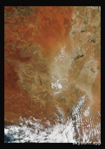 The Earth on 3 August 2004 · Lake Eyre, Australia