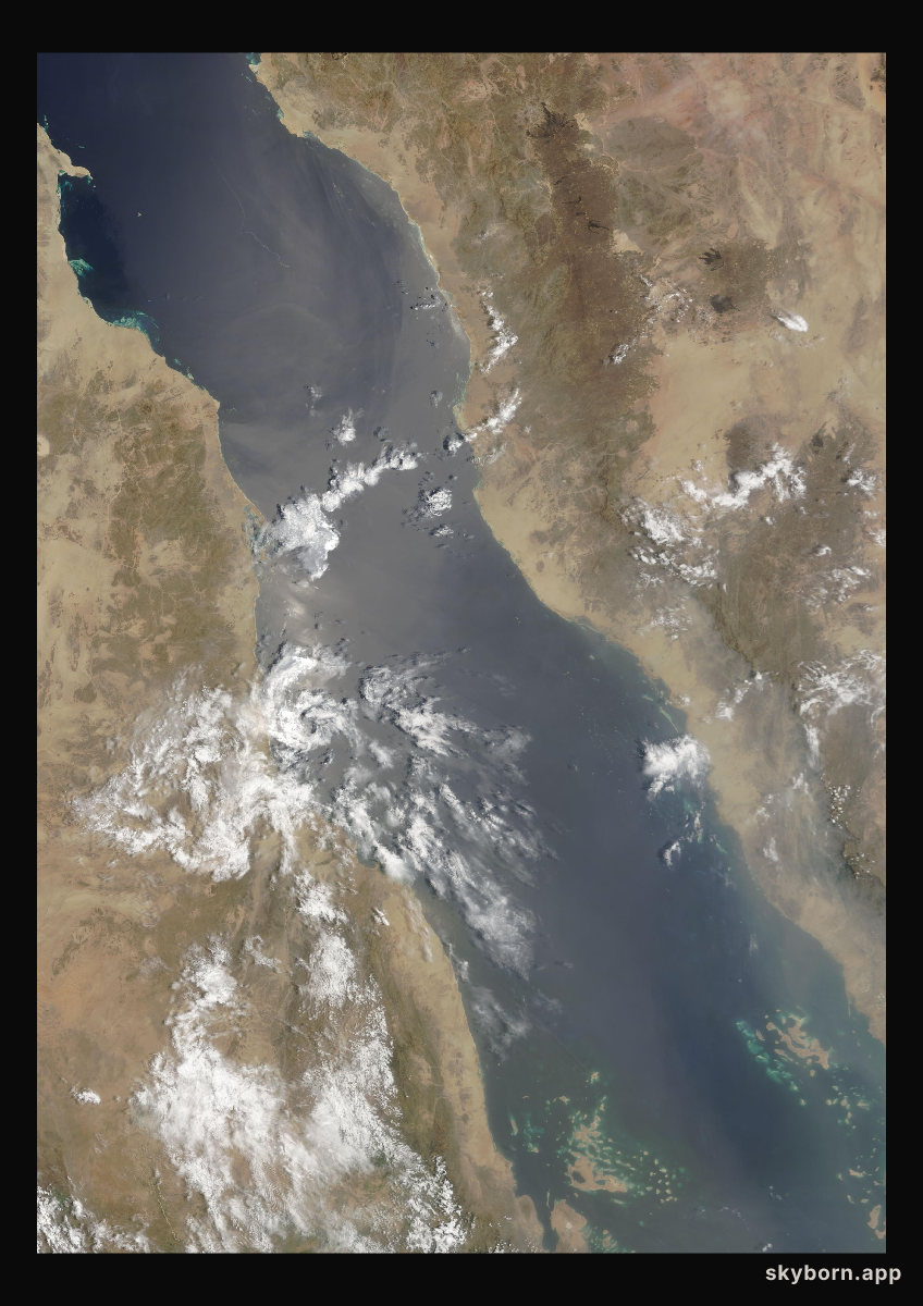 The Earth on 6 August 2004 · Red Sea