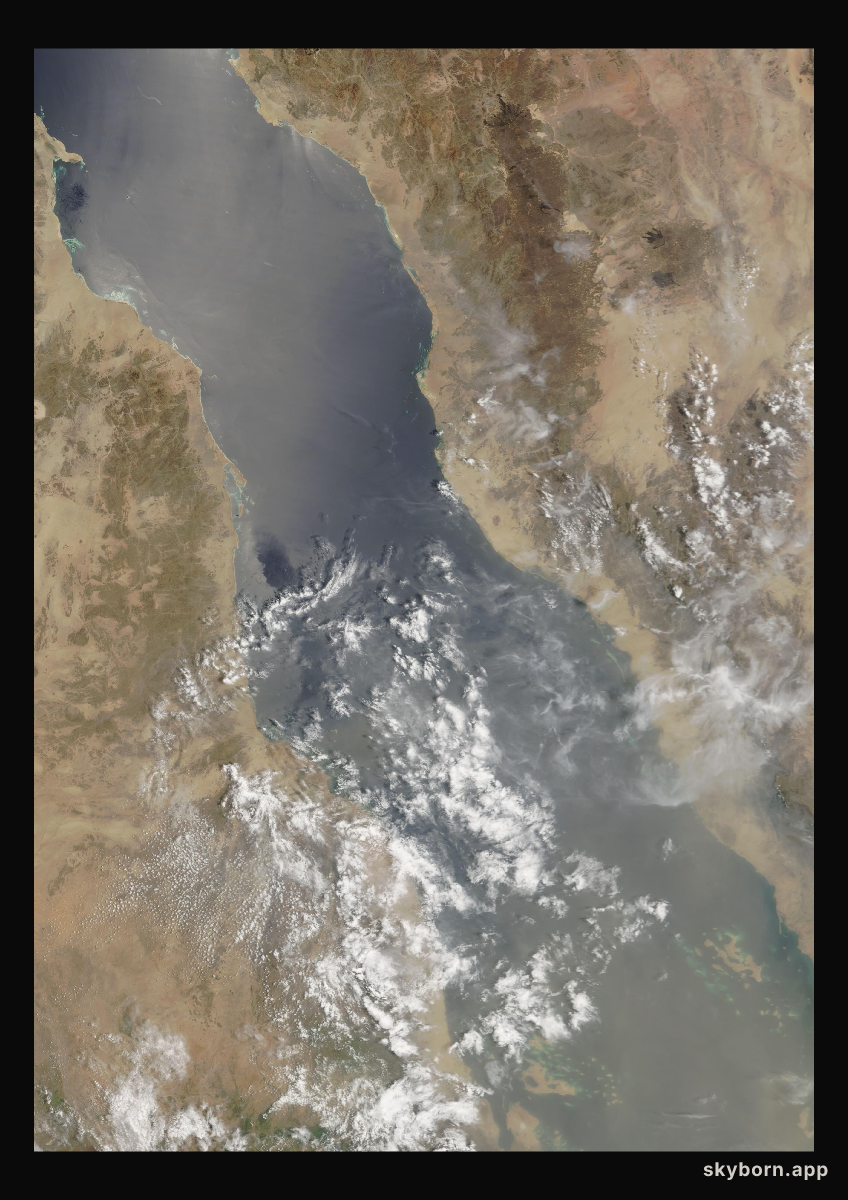 The Earth on 13 August 2004 · Red Sea