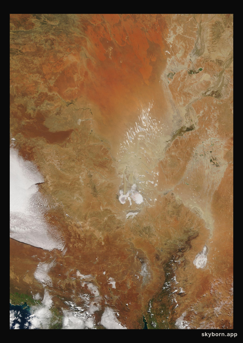 The Earth on 18 August 2004 · Lake Eyre, Australia