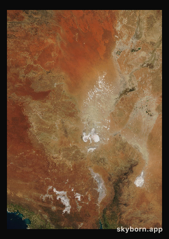 The Earth on 21 August 2004 · Lake Eyre, Australia
