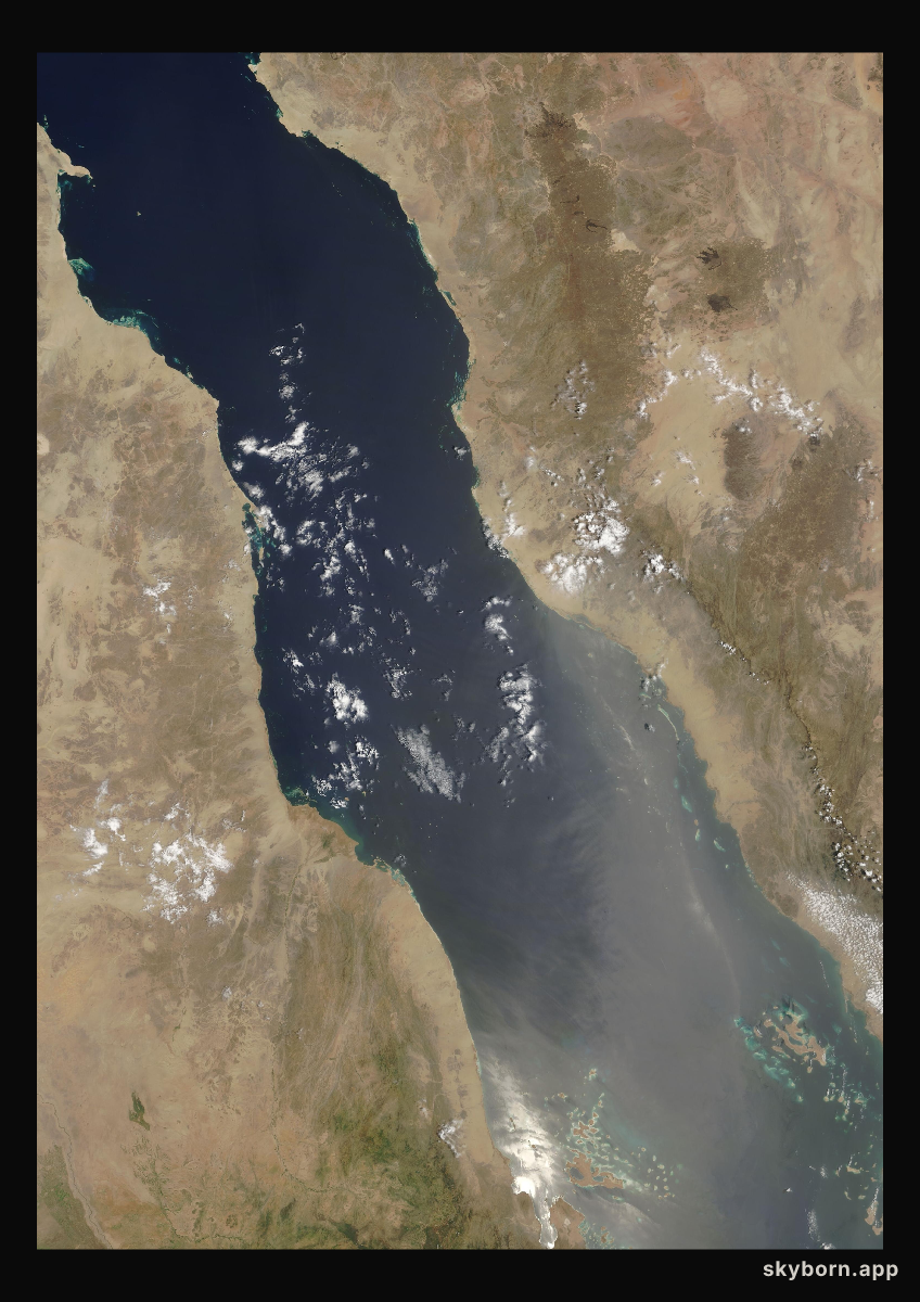 The Earth on 24 August 2004 · Red Sea