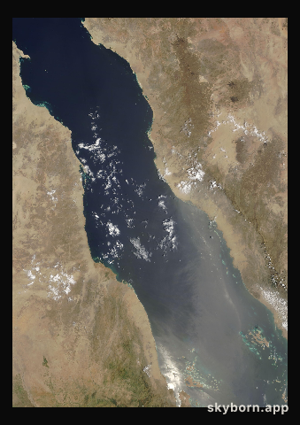 The Earth on 24 August 2004 · Red Sea
