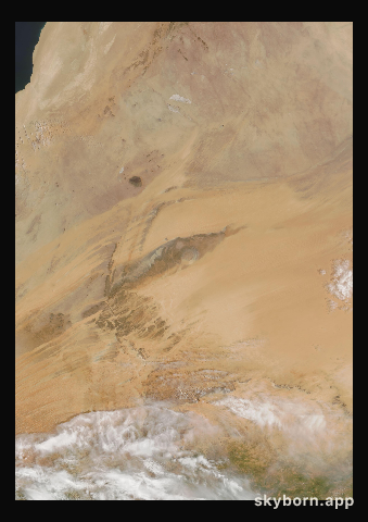 The Earth on 29 August 2004 · Eye of the Sahara, Mauritania