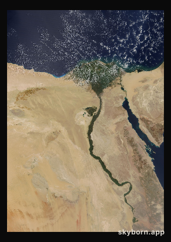 The Earth on 30 August 2004 · Nile Delta and Sinai