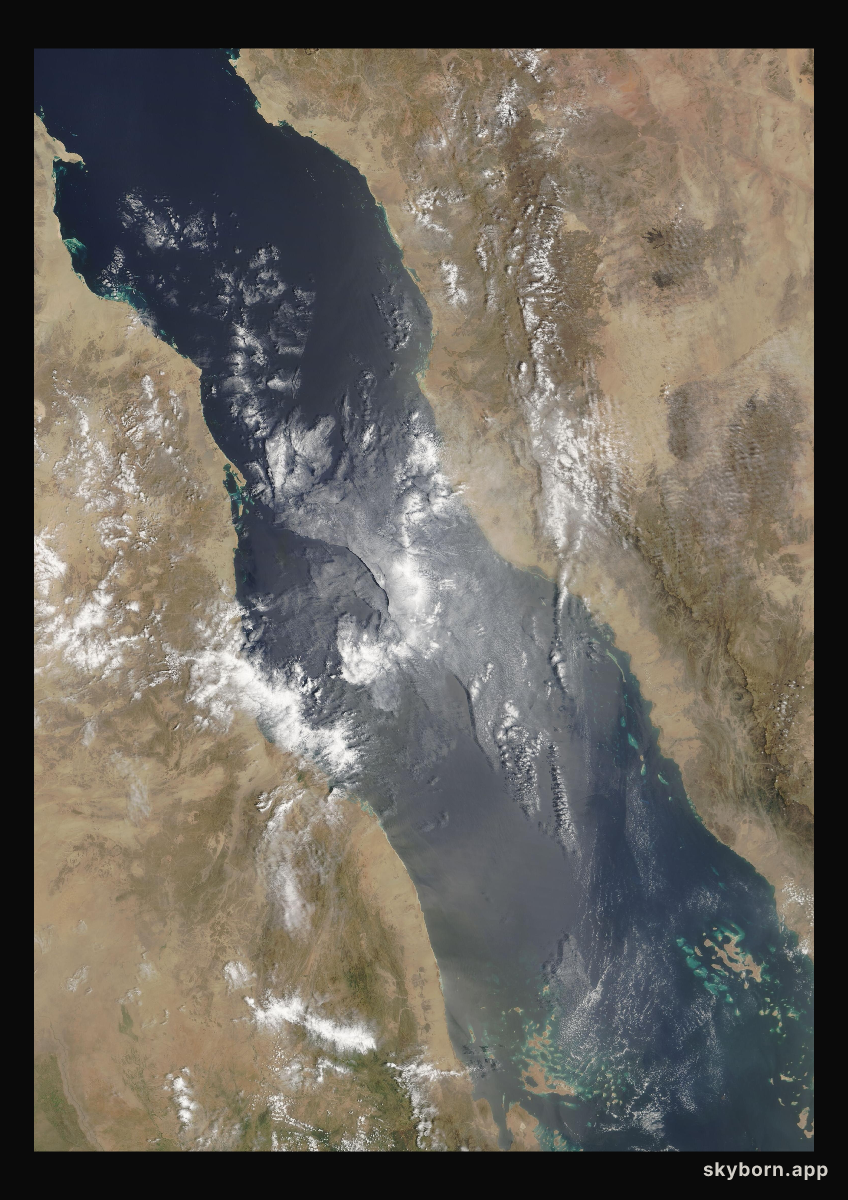 The Earth on 31 August 2004 · Red Sea