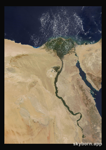The Earth on 1 September 2004 · Nile Delta and Sinai