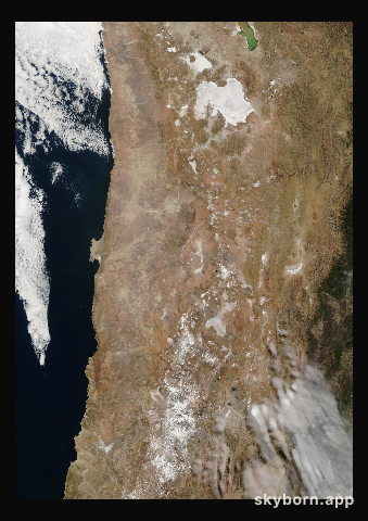 The Earth on 4 September 2004 · Atacama and the Andes