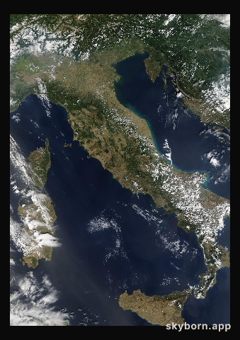 The Earth on 5 September 2004 · Italy and the Adriatic