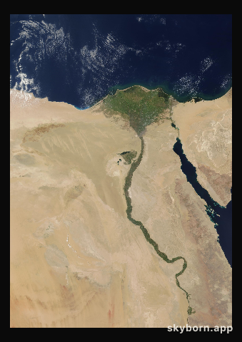 The Earth on 7 September 2004 · Nile Delta and Sinai