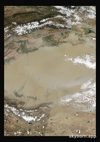 The Earth on 11 September 2004 · Taklamakan Desert
