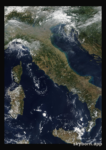The Earth on 21 September 2004 · Italy and the Adriatic