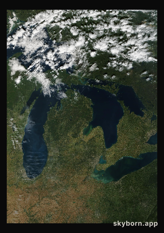The Earth on 23 September 2004 · Great Lakes