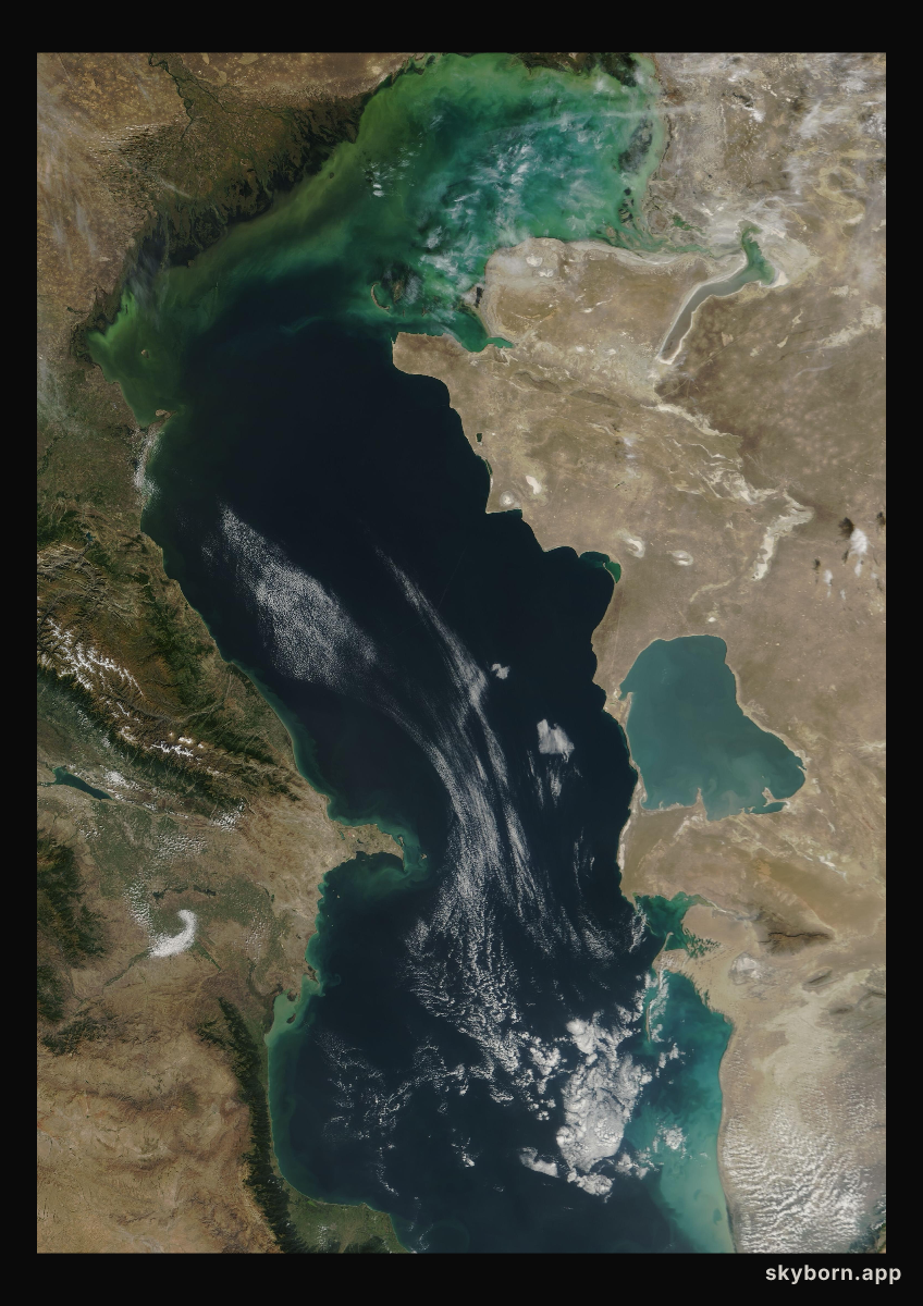The Earth on 25 September 2004 · Caspian Sea