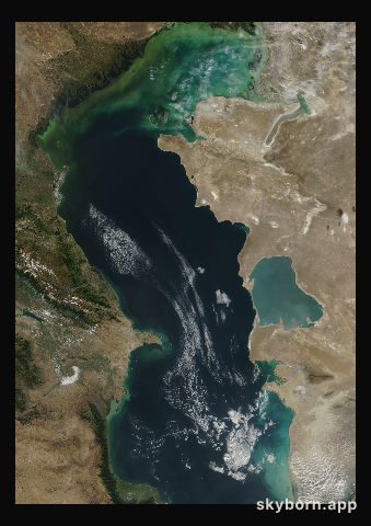 The Earth on 25 September 2004 · Caspian Sea