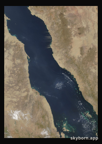 The Earth on 29 September 2004 · Red Sea