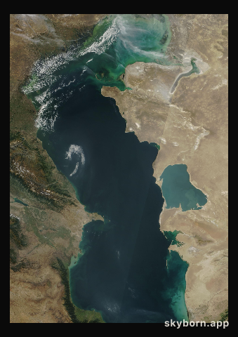 The Earth on 30 September 2004 · Caspian Sea