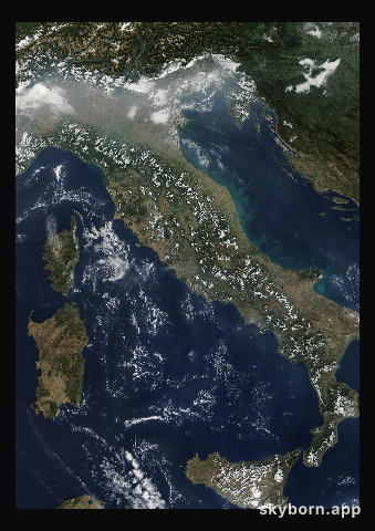 The Earth on 5 October 2004 · Italy and the Adriatic