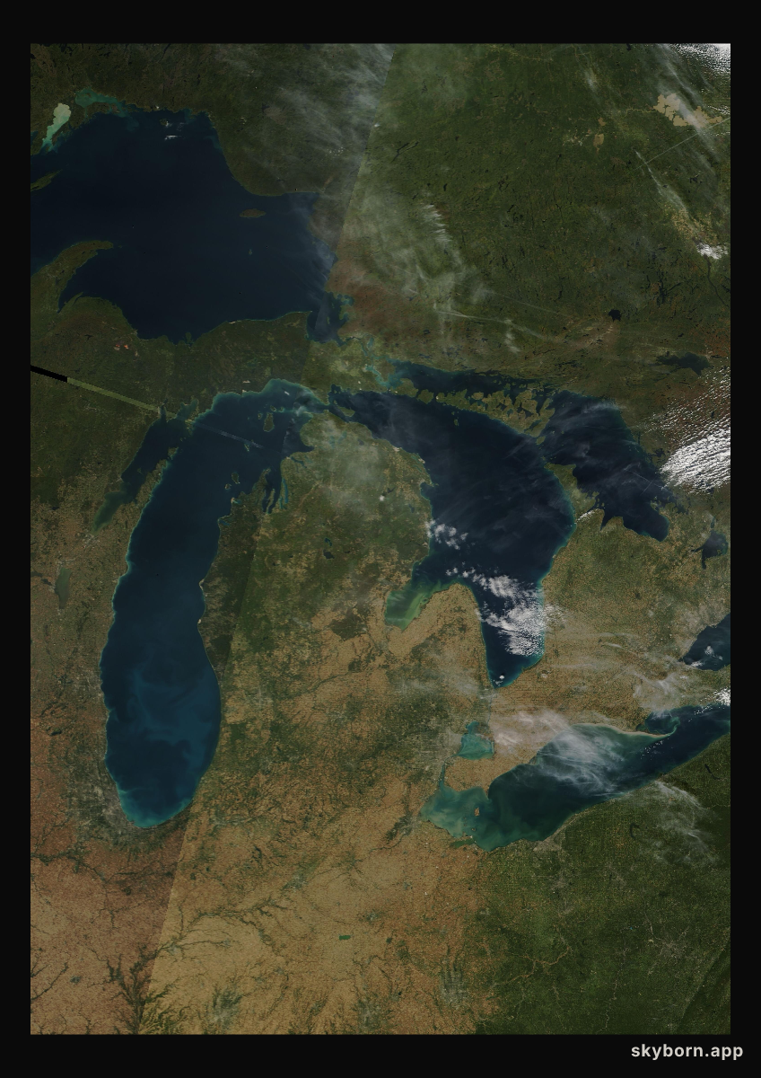 The Earth on 6 October 2004 · Great Lakes