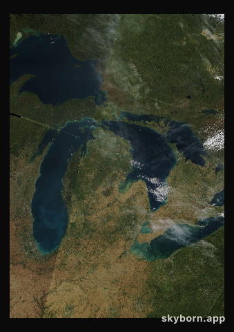 The Earth on 6 October 2004 · Great Lakes