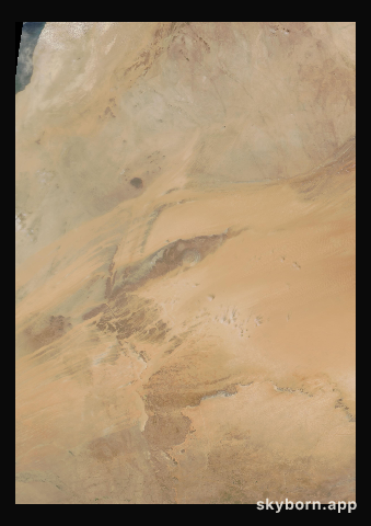 The Earth on 15 October 2004 · Eye of the Sahara, Mauritania