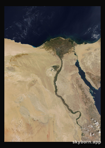 The Earth on 19 October 2004 · Nile Delta and Sinai