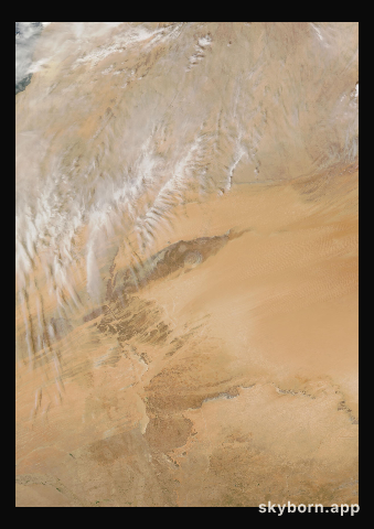 The Earth on 22 October 2004 · Eye of the Sahara, Mauritania