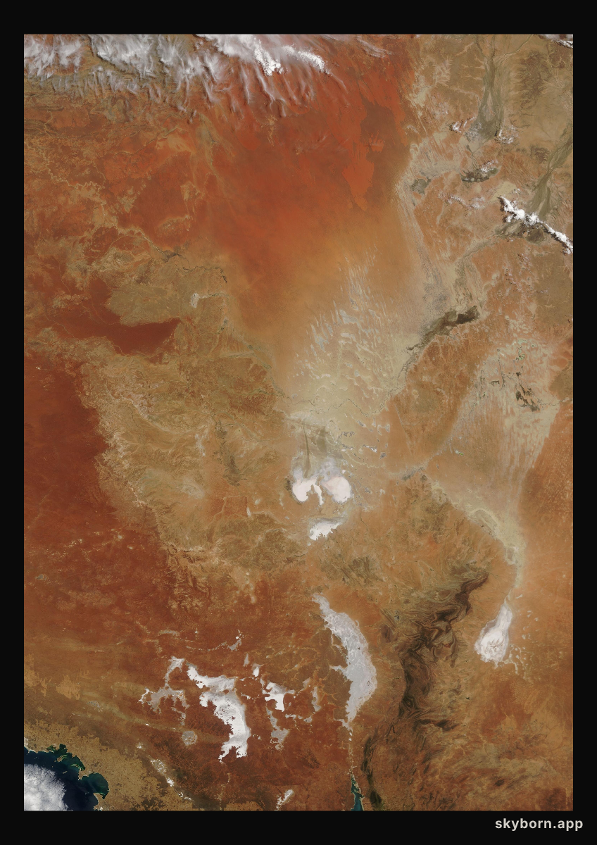 The Earth on 24 October 2004 · Lake Eyre, Australia